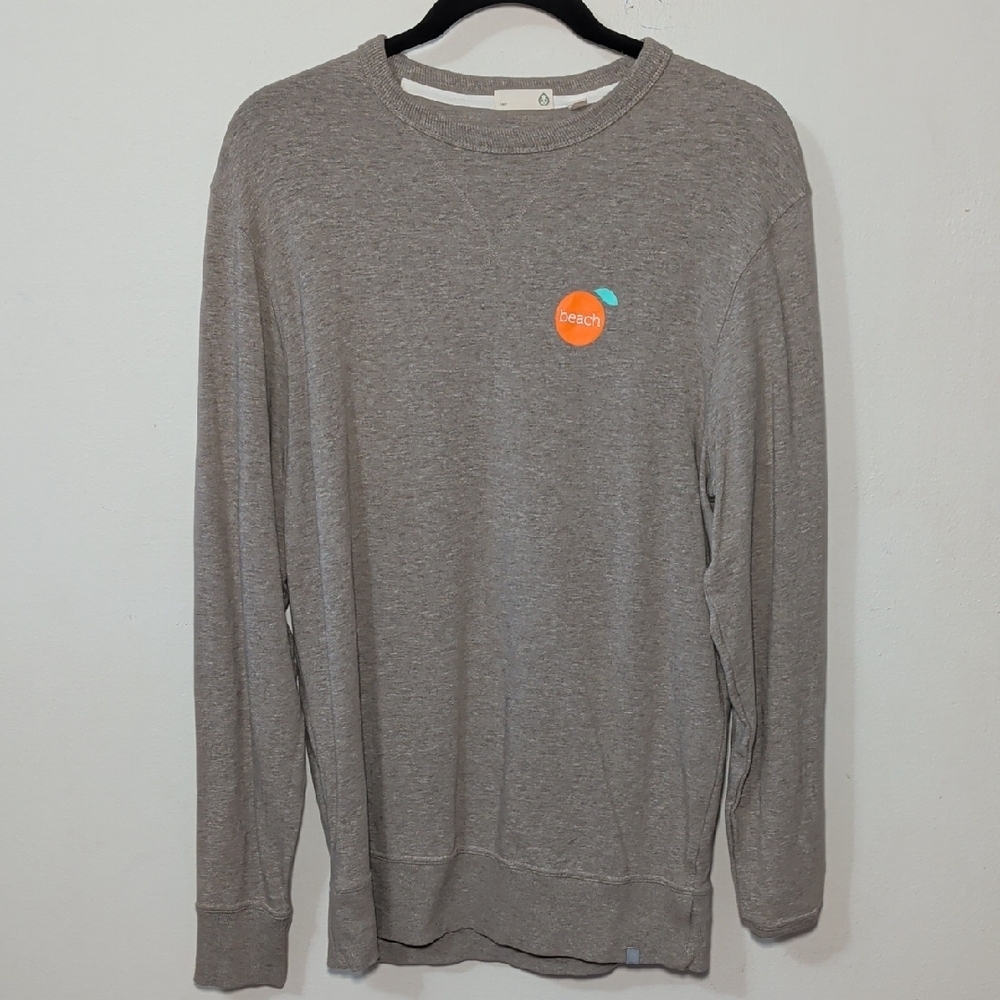 Tasc Orange Beach Sweatshirt Heather Tan Bamboo Organic Cotton Men's Size M